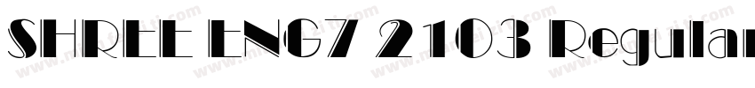 SHREE ENG7 2103 Regular字体转换